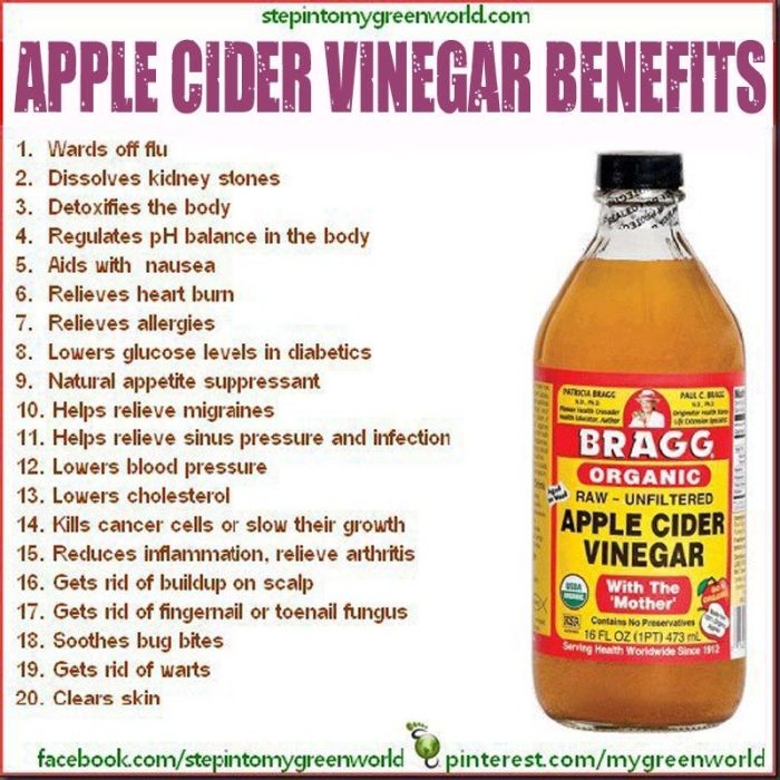 Apple cider vinegar shots