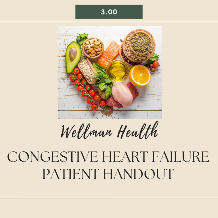 Congestive heart failure diet