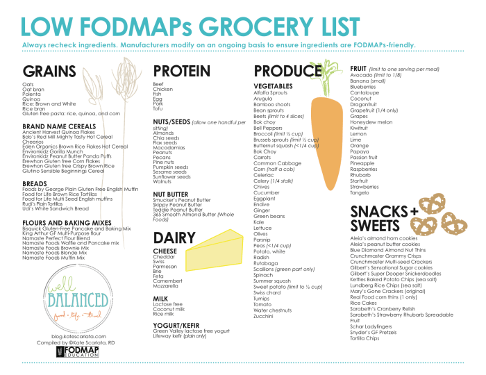 Foods on the Low FODMAP Diet A Guide