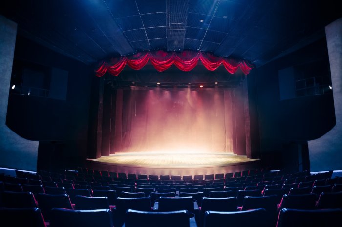 Premium AI Image | A stage with a stage and lights that says the word on it