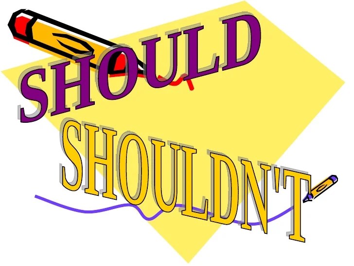 Uso de SHOULD/SHOULDN’T: Gramática Ringteacher.com Gaba what should i know about it