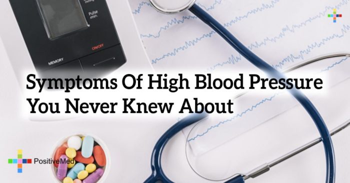 Symptoms of high blood pressure in women