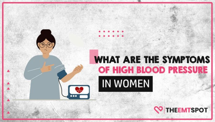 Symptoms of high blood pressure in women