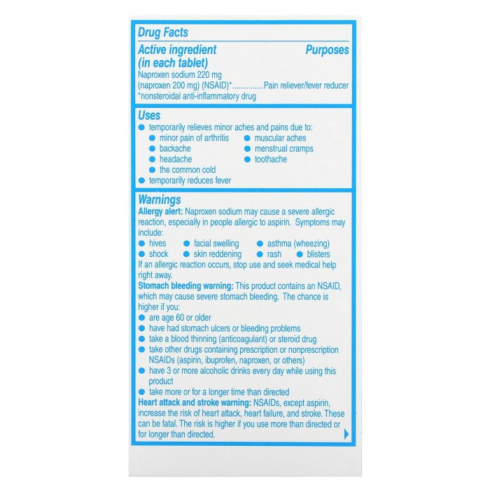 Naproxen the active ingredient in aleve