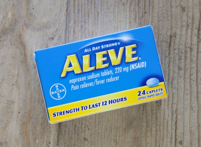 Naproxen the active ingredient in aleve