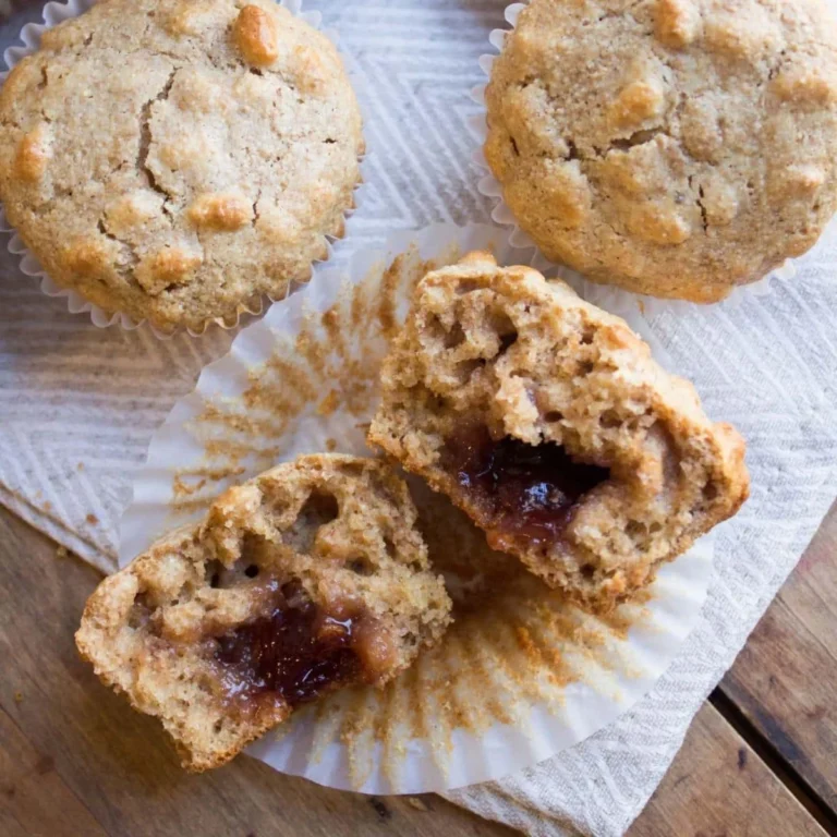 Innovative Whole Wheat Peanut Butter and Jelly Muffins Offer Nutritious Twist on Classic Snack.