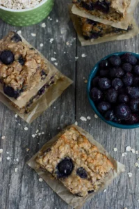 Blueberry Oat Breakfast Bars | Healthy & Easy to Make
